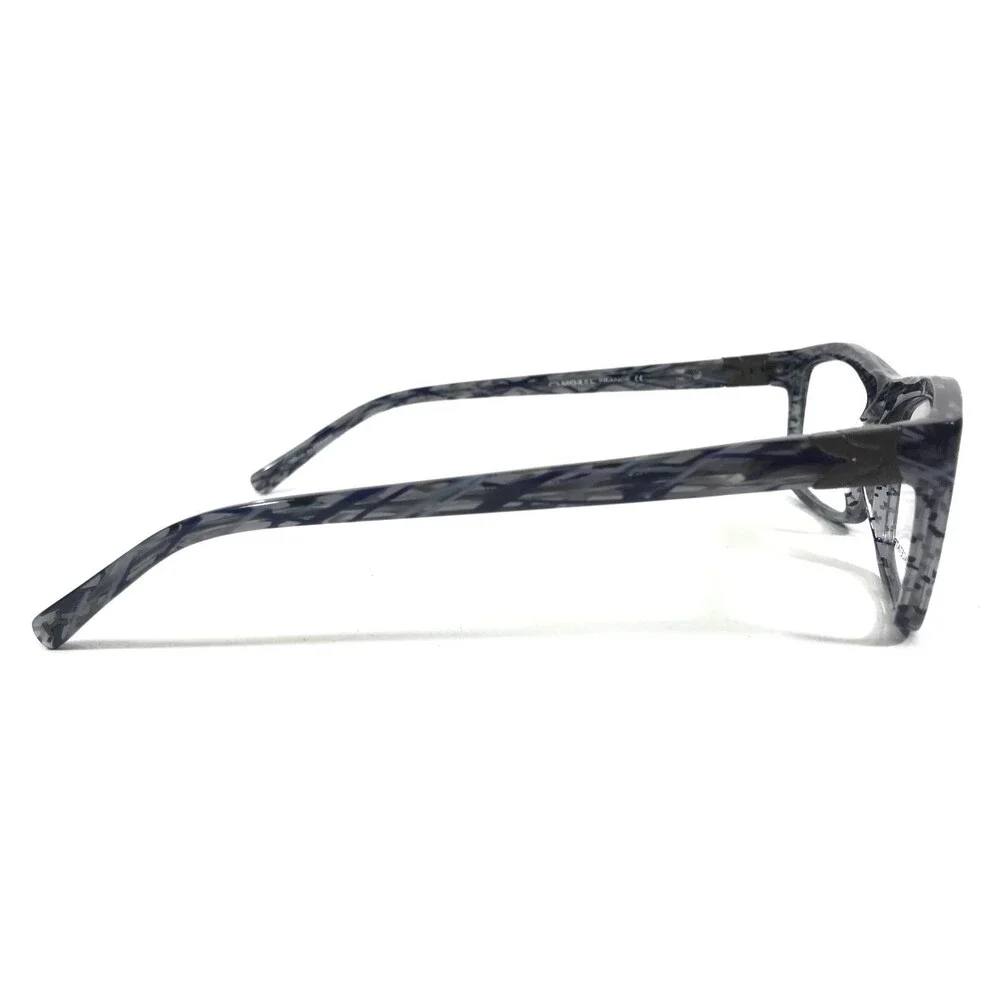 Morel Eyeglasses Frames KOALI 7665K BB015 Grey Blue Geometric Pattern 53-15-135